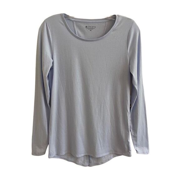 Athleta Long Sleeve Tee Light Blue XS - Picture 1 of 4
